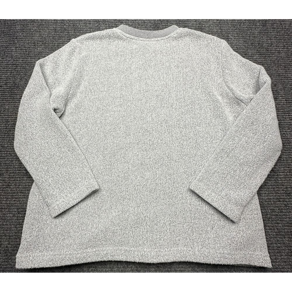 BonWorth Cardigan Sweater Womens Large Gray Floral Embroidered Button Front Knit - Picture 6 of 9